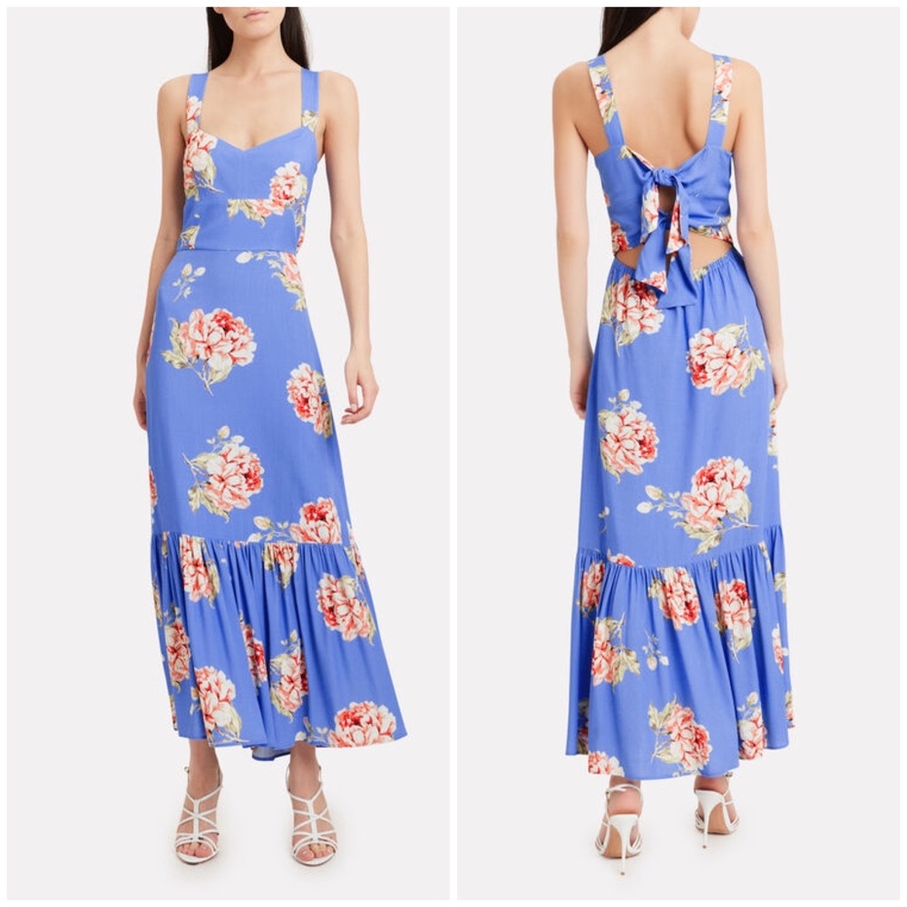 Intermix Blue Floral Maxi Dress